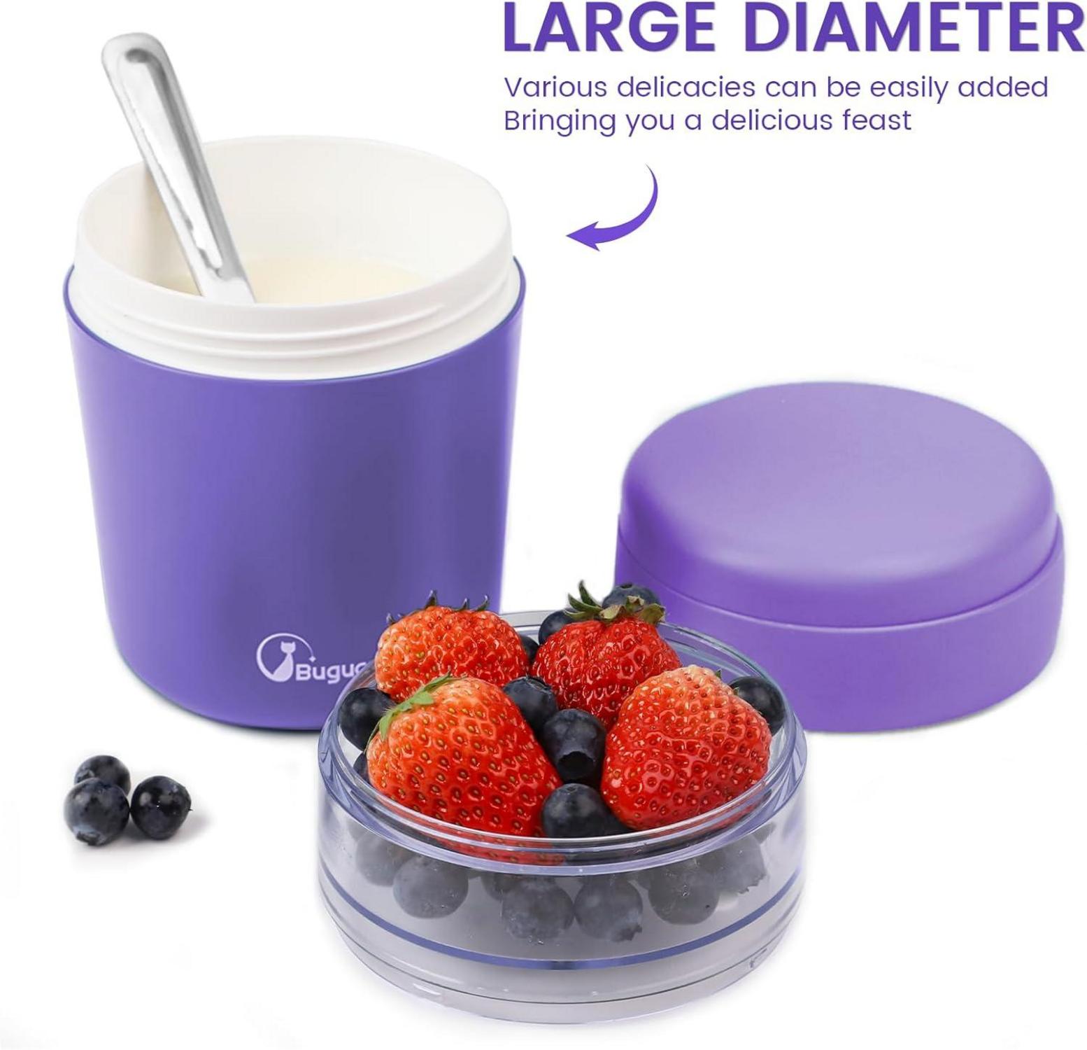 Bugucat Müslibecher to Go 650ml Set Lila Grün