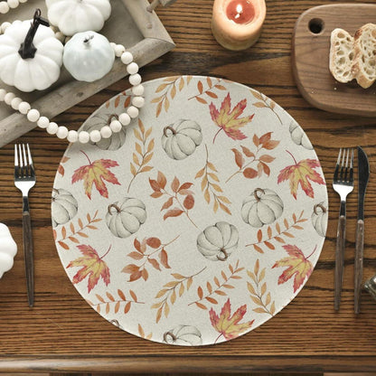 Artoid Mode Herbst Orange Kürbisse Blätter Platzsets 37cm