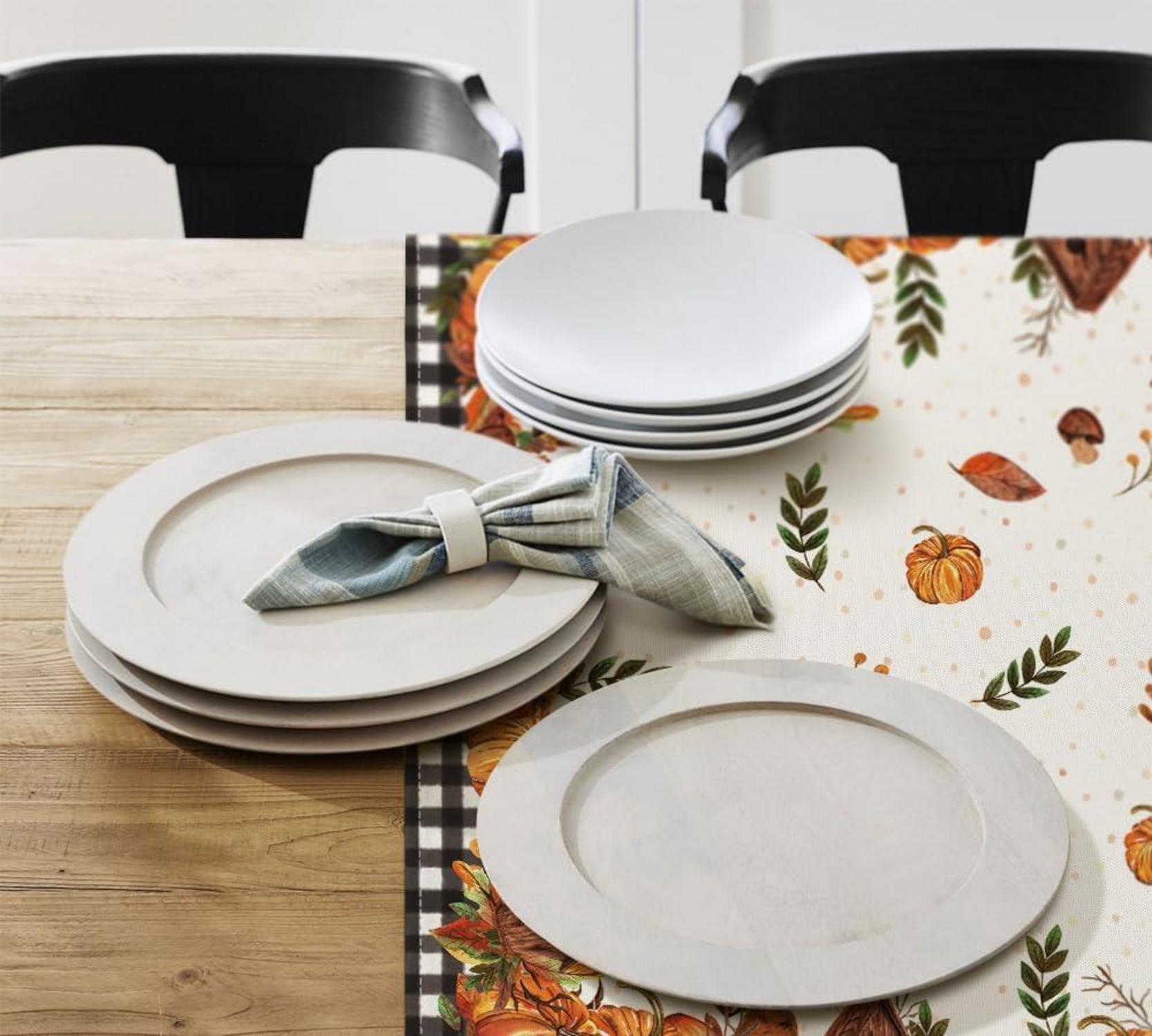 Artoid Mode Herbst Tischdecke Büffelkaro Dekoration