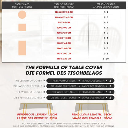 Artoid Büffelkaro Kürbisse Pilze Vogelhaus Herbst Tischdecke 120x120