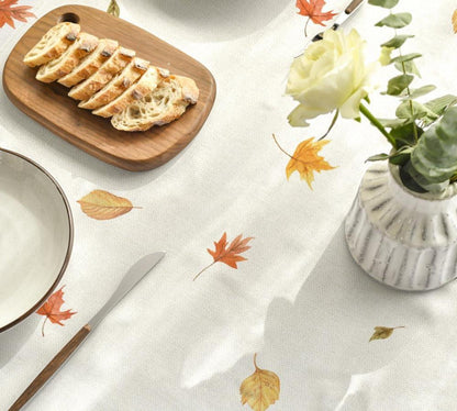 Herbst Tischdecke Hirsch Vögel 100x100 cm Polyester Beige
