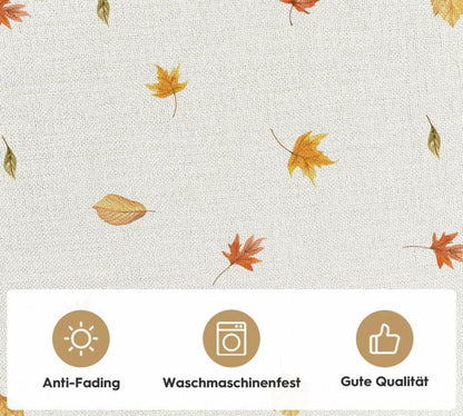 Herbst Tischdecke Hirsch Vögel 100x100 cm Polyester Beige