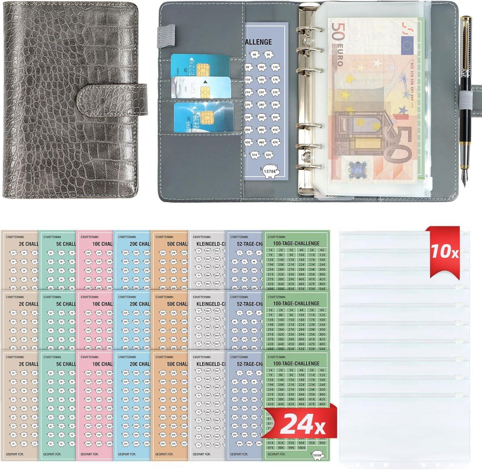 2024 Spar Challenge Buch mit 8 Sparchallenges - Budget Planner