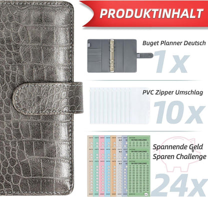 2024 Geld Sparen Challenge Buch mit 8 Spar Challenges für Budget Planner - Spar Challenge Haushaltsbuch A6