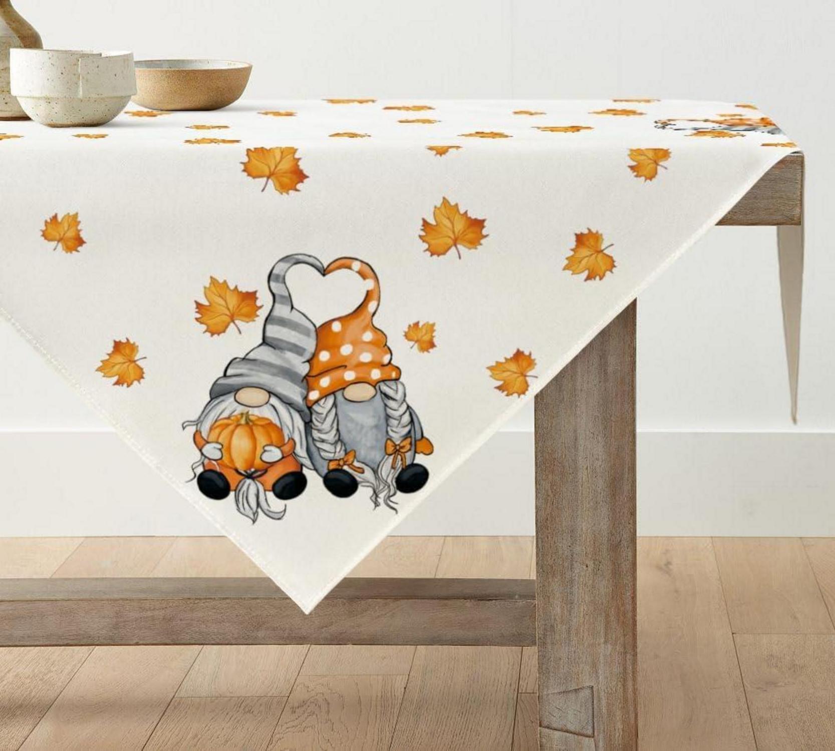 Artoid Herbst Tischdecke Kürbisse Ahornblätter 85x85cm