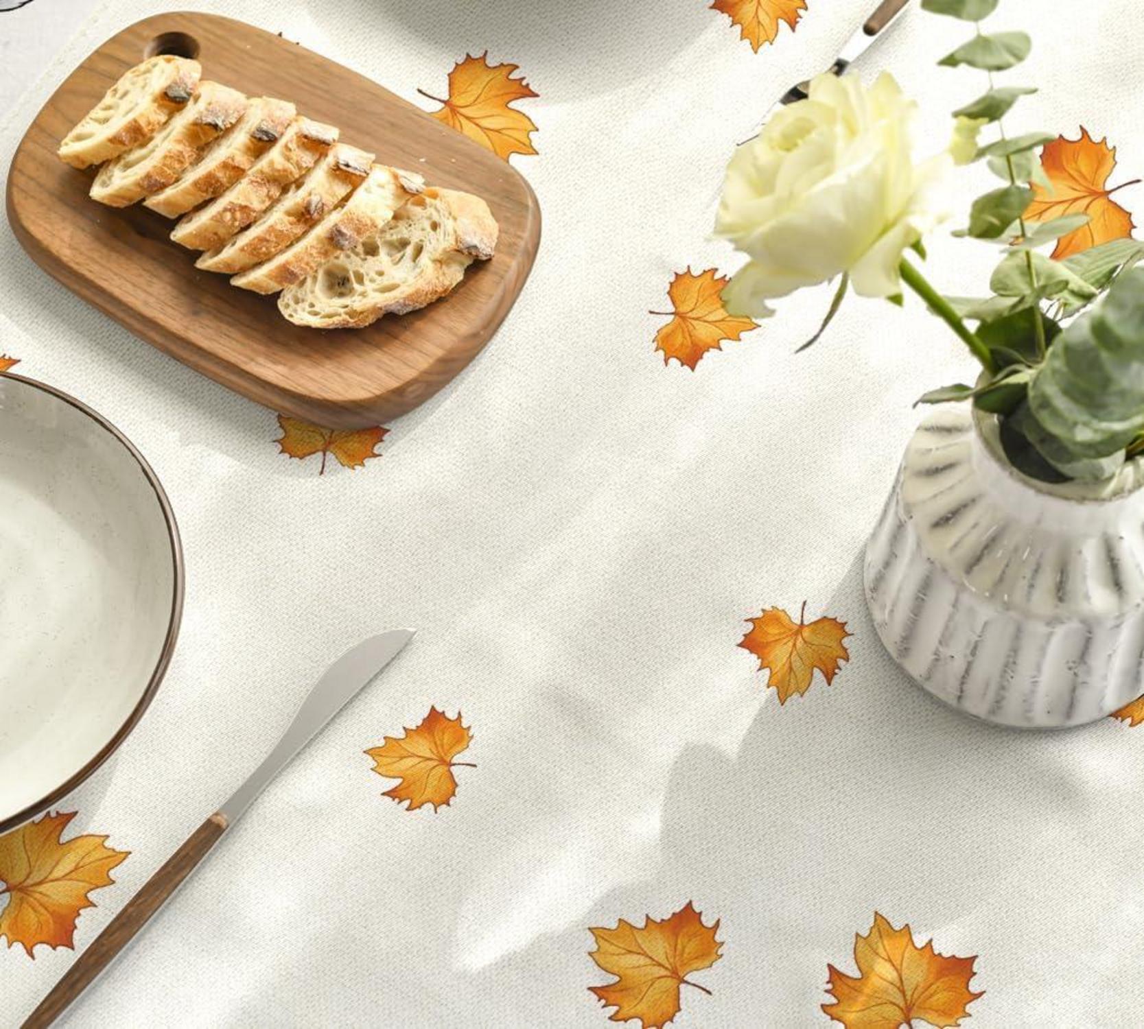 Artoid Mode Herbst Tischdecke Kürbisse Ahornblätter 85x85 cm