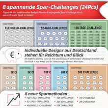 Geld Sparen Challenge Buch mit 8 Sparchallenges - Budget