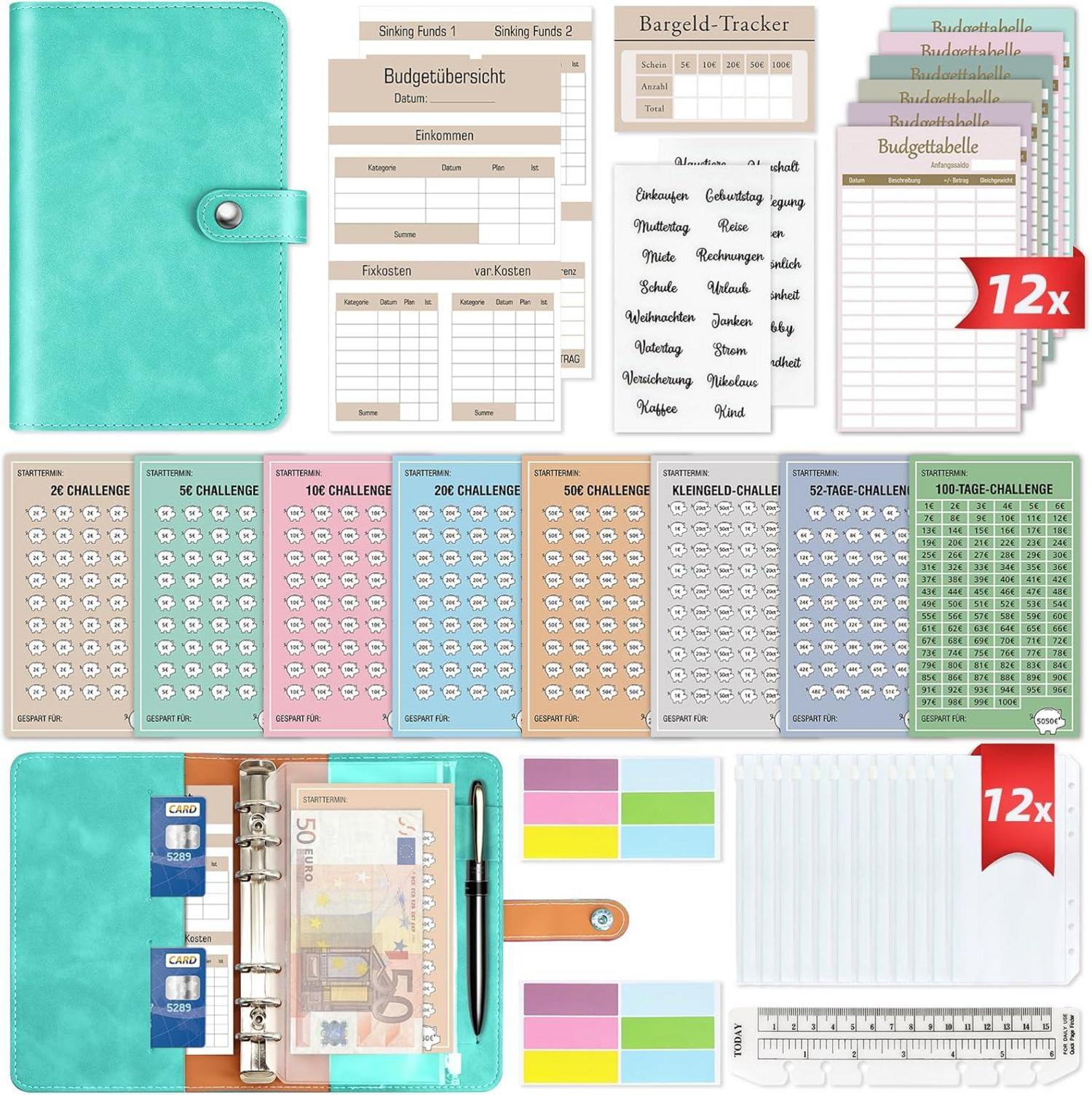 Budget Planner Startset mit 8 Sparchallenges - Finanzplaner