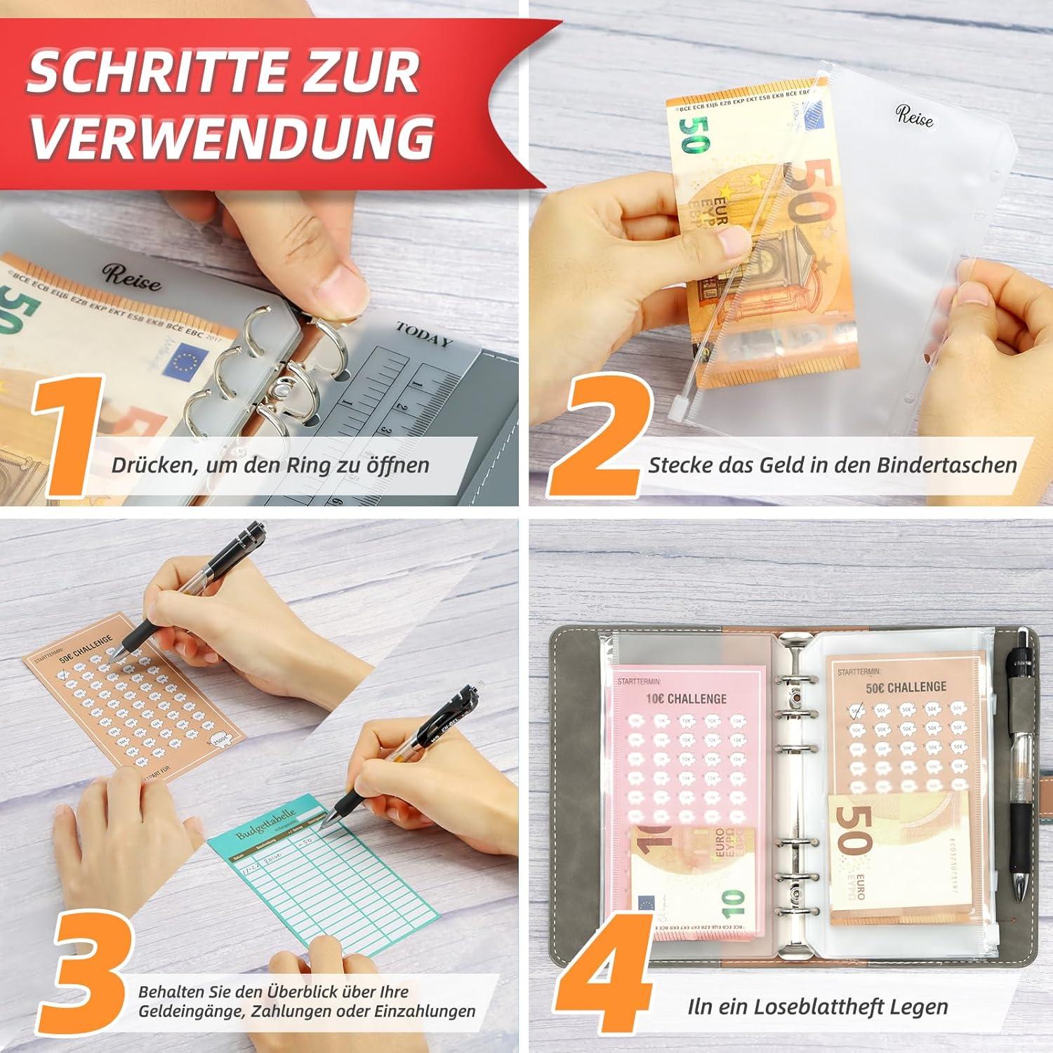 Budget Planner Deutsch Geld Sparen inkl. 8 Sparchallenges