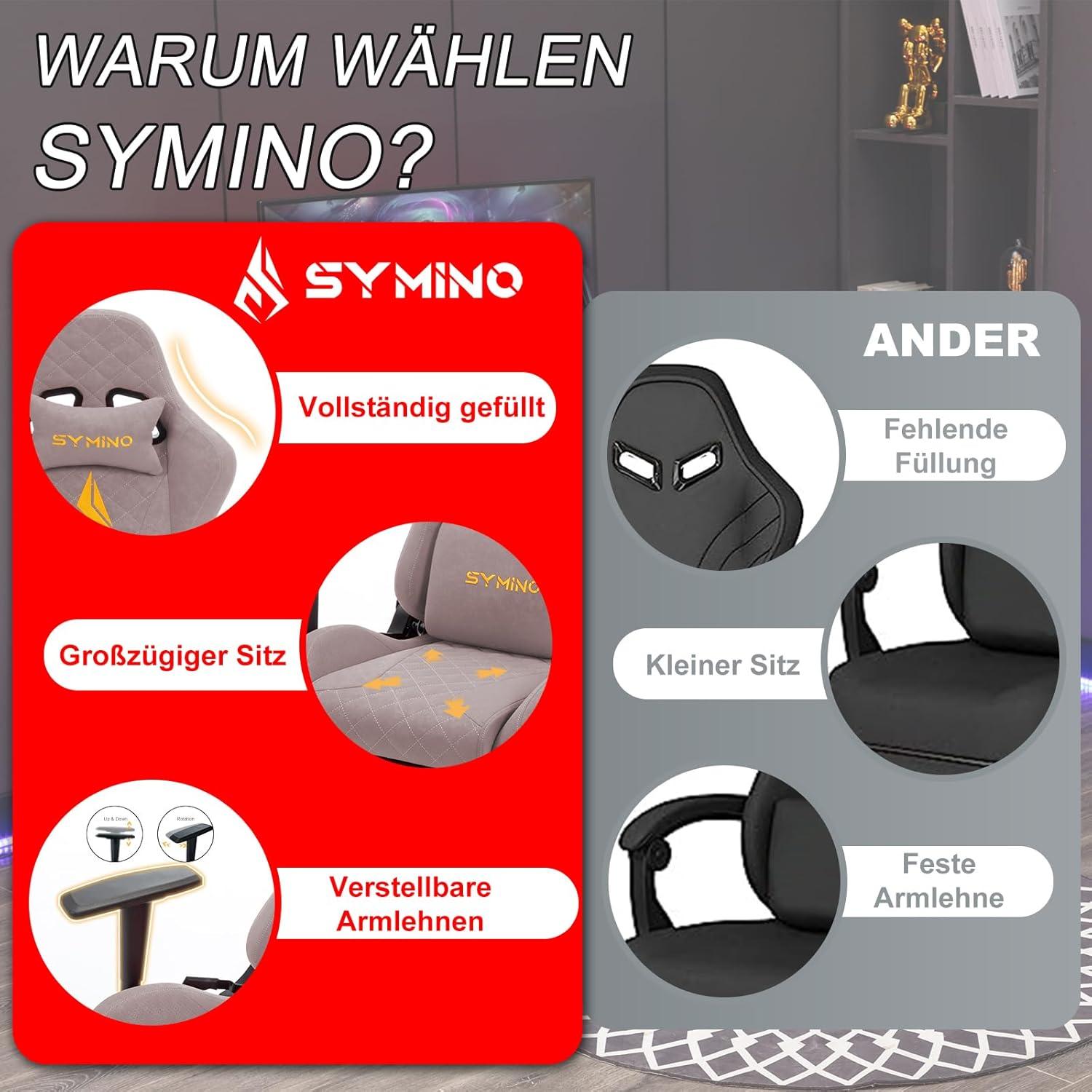 Ergonomischer Gaming Stuhl Vintage-PU-Leder Bürostuhl mit Massagefunktion