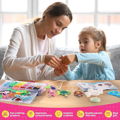 Bastelset Ponyperlen Tiere – 1500 Teile DIY Set für Kinder