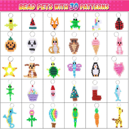 Bastelset Ponyperlen Tiere – 1500 Teile DIY Set für Kinder