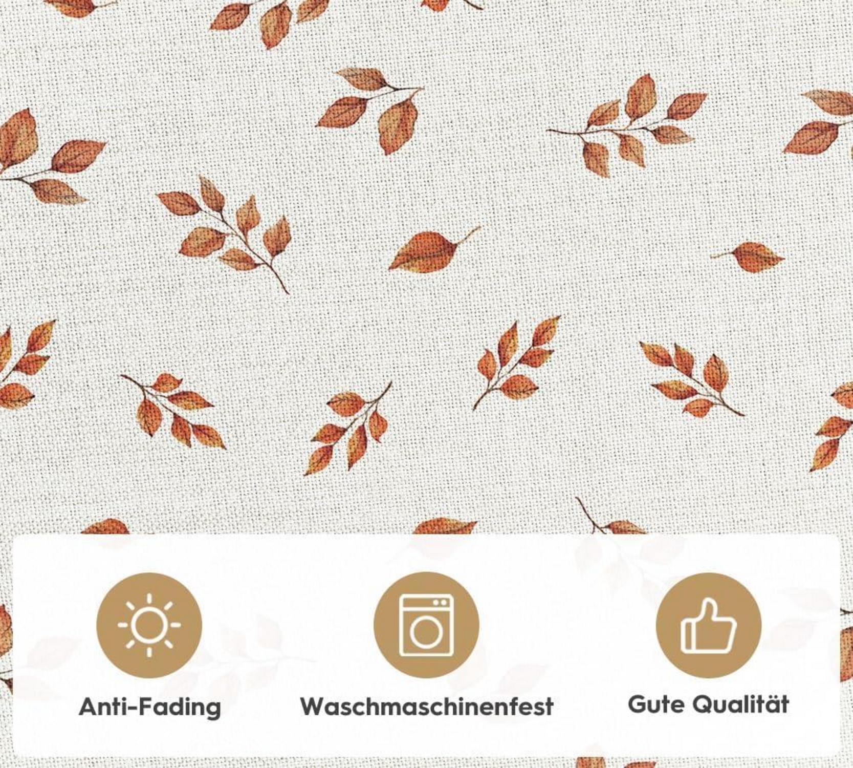 Herbst Tischdecke Eukalyptus Orange Kürbisse 100x100 cm