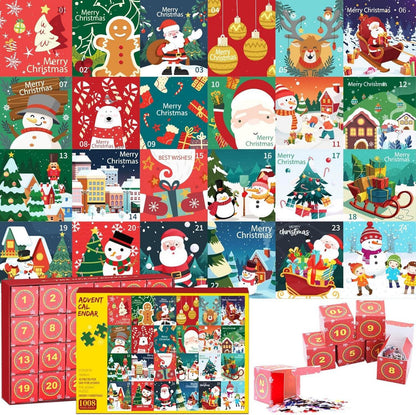 Adventskalender 2024 Puzzle Weihnachts Countdown Erwachsene Kinder
