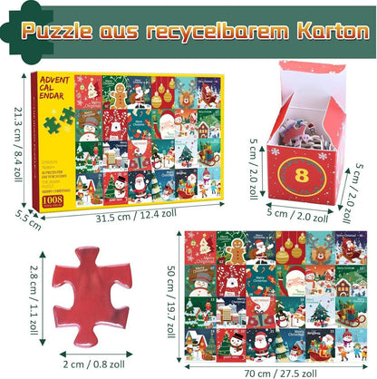 Adventskalender 2024 Puzzle Weihnachts Countdown Erwachsene Kinder