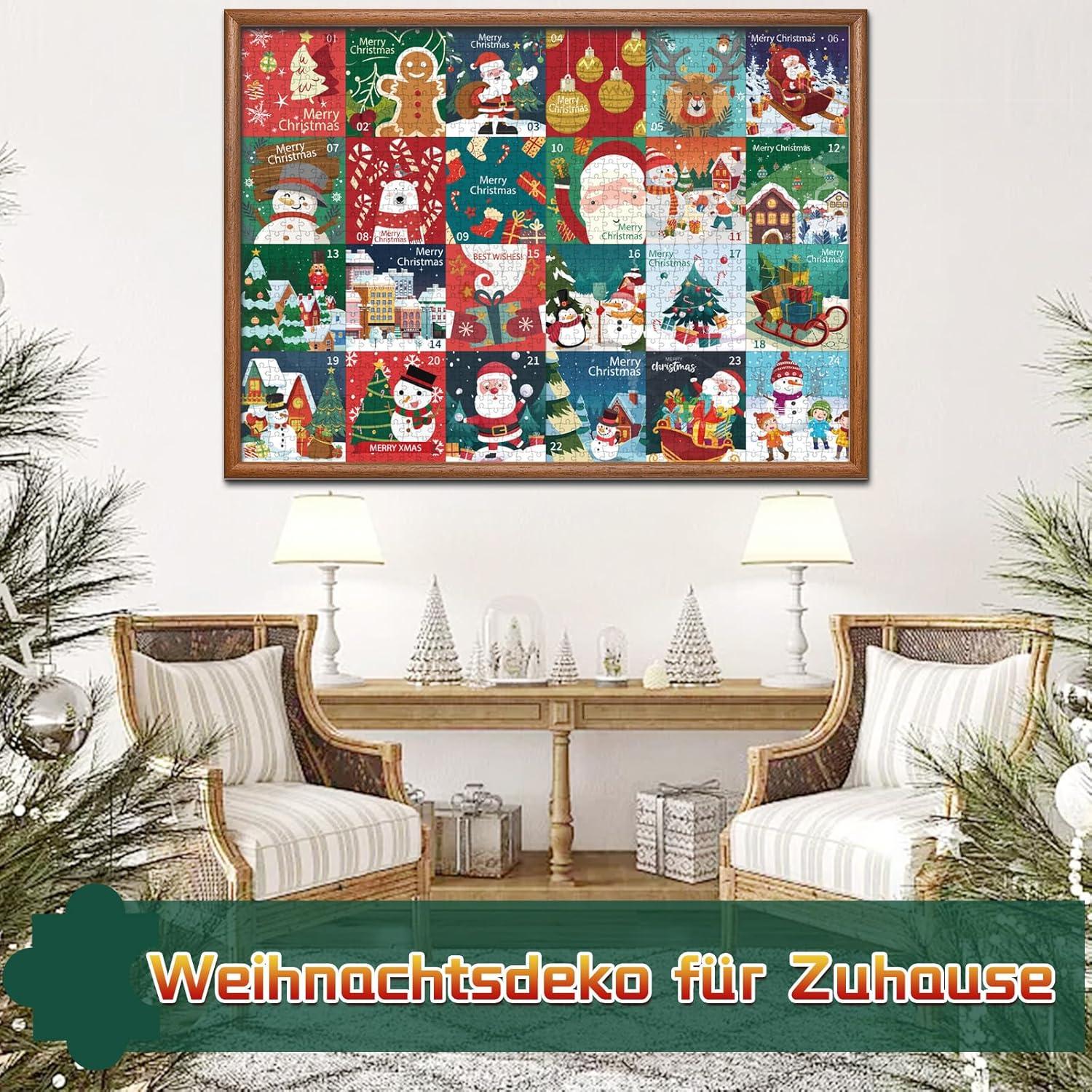 Adventskalender Jigsaw Puzzle 1008 Teile Weihnachtspuzzle 24 Boxen Countdown