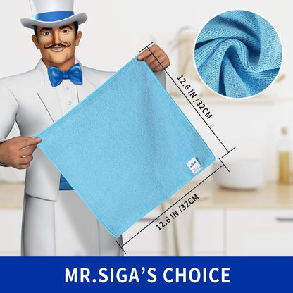 MR.SIGA Mikrofaser Reinigungstücher 32x32cm, 12er Pack