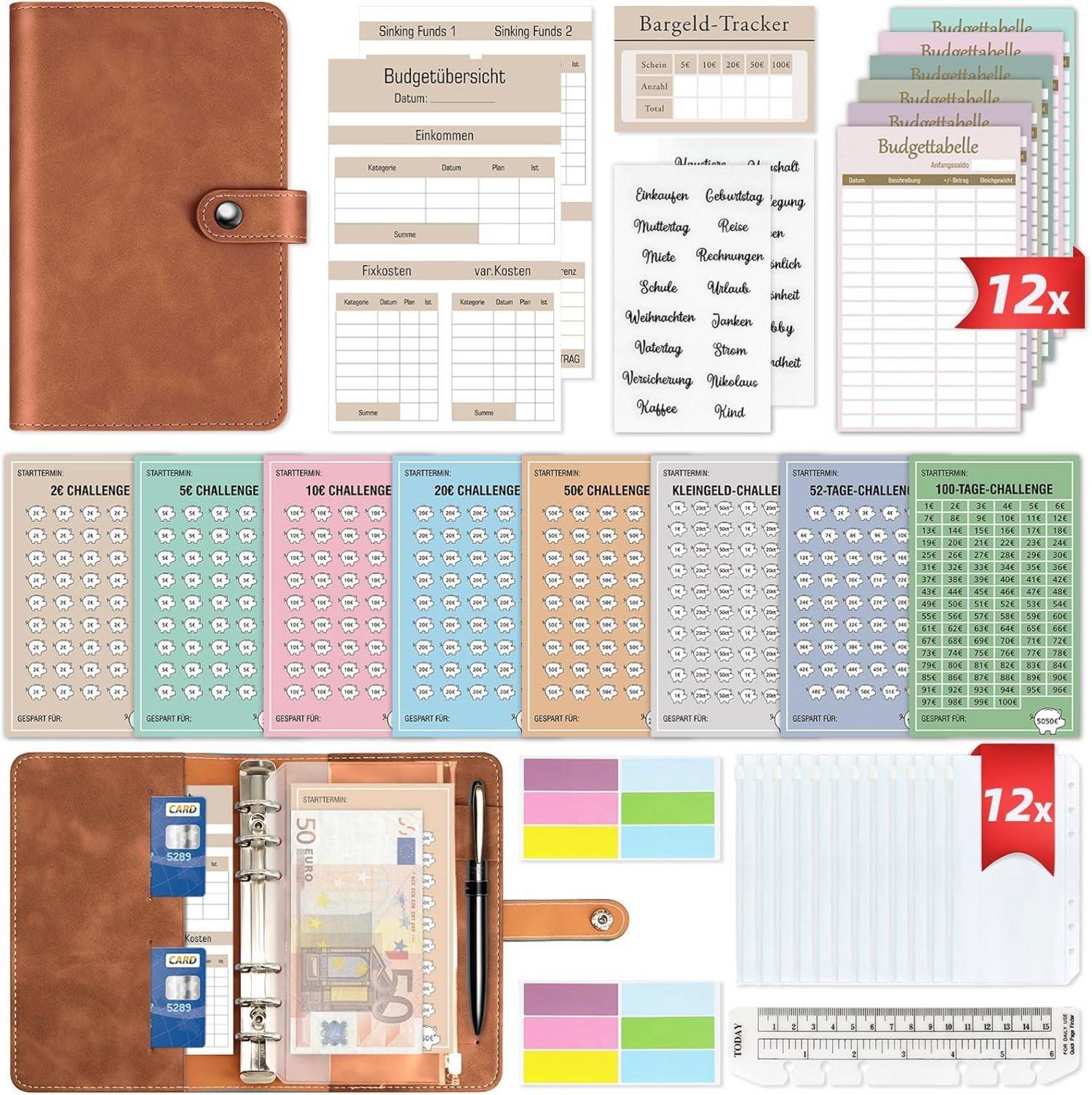 Budget Planner Deutsch Geld Sparen inkl. 8 Sparchallenges