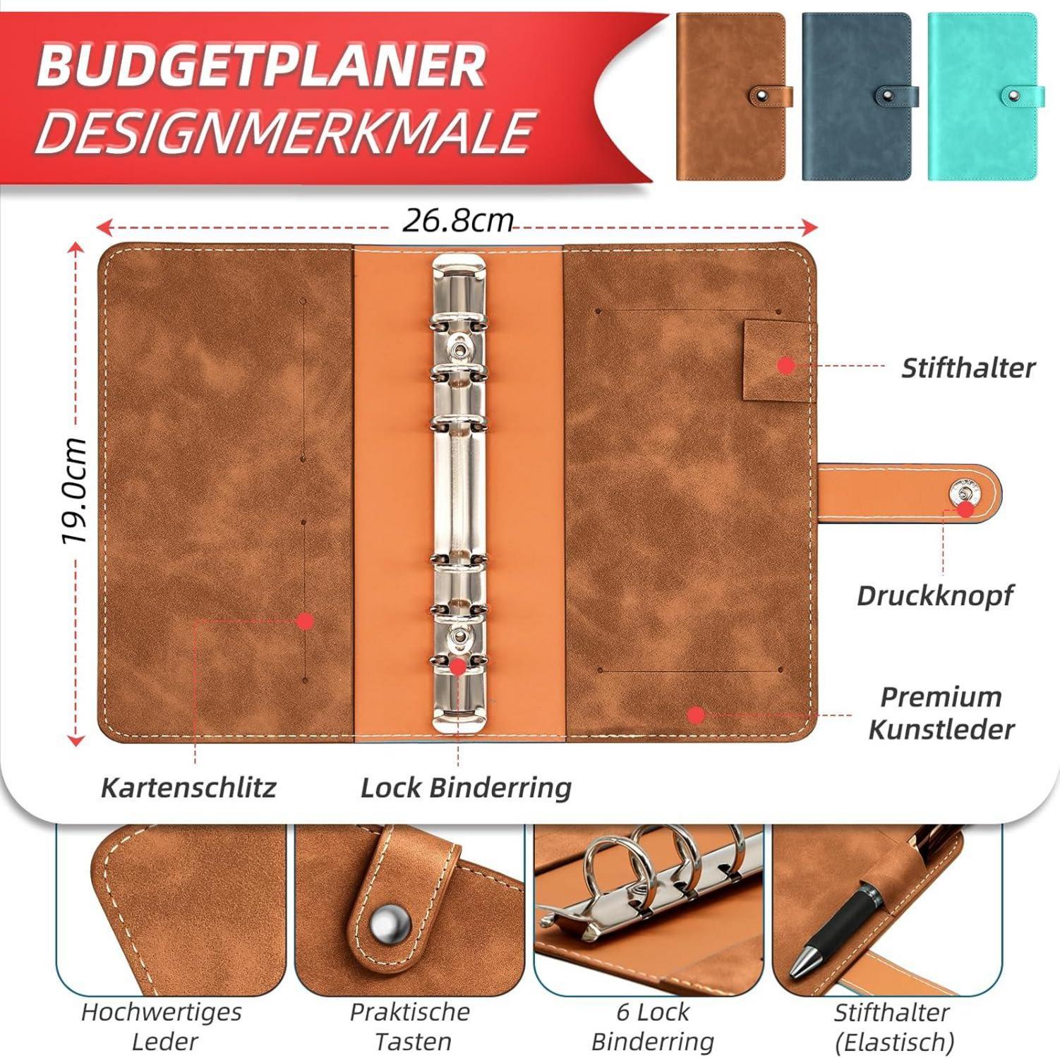 Budget Planner Deutsch Geld Sparen A6 Sparbuch 8 Sparchallenges Finanzplaner