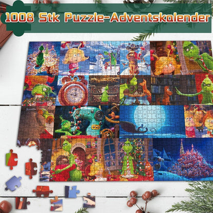 Adventskalender 2024 Puzzle 1008 Teile Weihnachtspuzzle 24