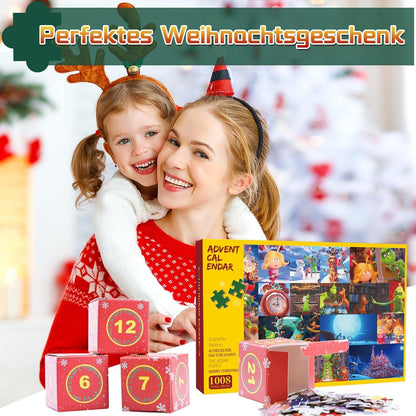 Adventskalender Puzzle 2024 Weihnachtspuzzle 1008 Teile 24 Tage
