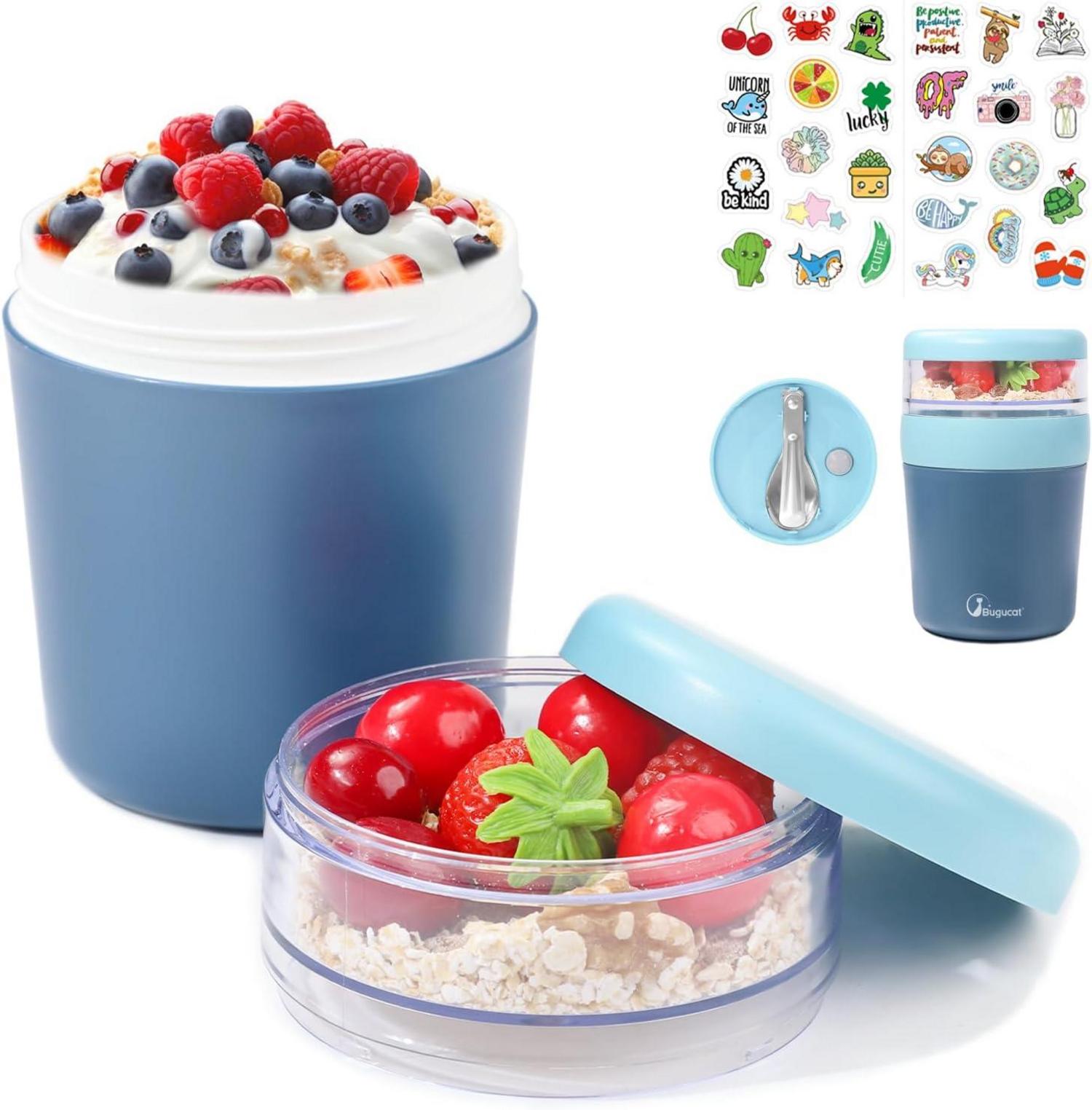 Müslibecher to Go 500ml+150ml Joghurtbecher Salatbecher Yoghurt