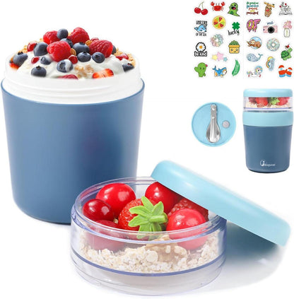 Müslibecher to Go 500ml+150ml Joghurtbecher Salatbecher Yoghurt