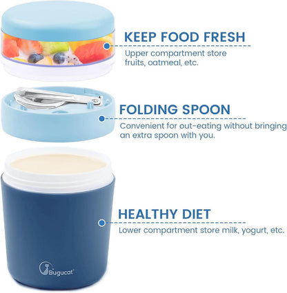 Müslibecher to Go 500ml+150ml Joghurtbecher Salatbecher Yoghurt