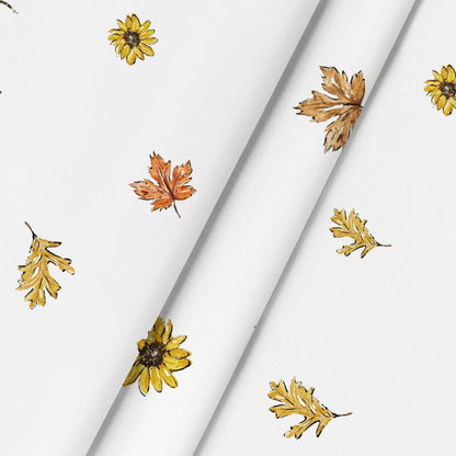 Herbst Tischdecke Kürbisse Blätter 140x110 cm Gelb