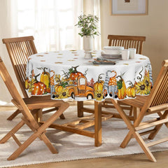 Artoid Herbst Tischdecke Rund 120 cm Gelb Polyester Festliche