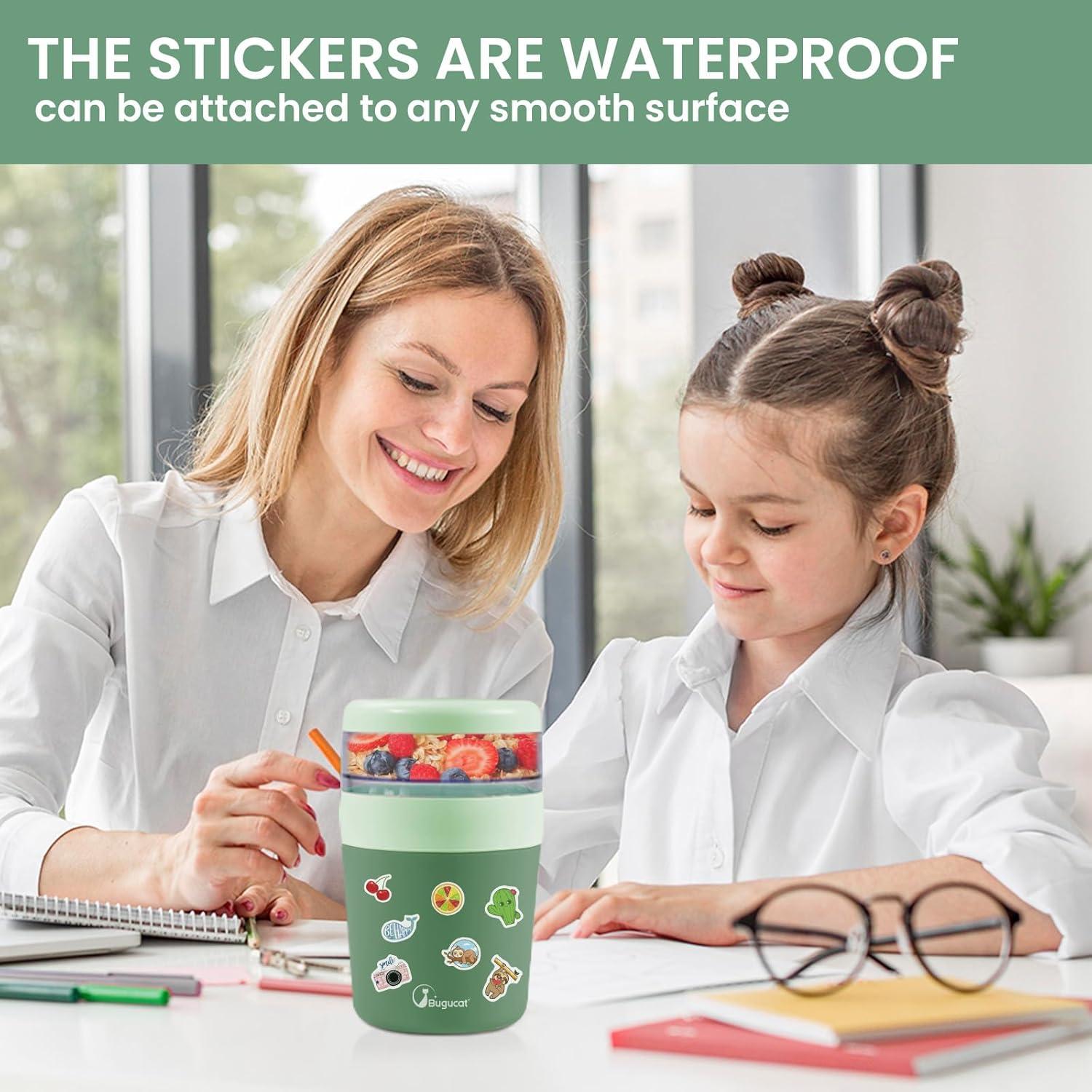 Bugucat Müslibecher to Go 500ml+150ml Salatbecher Joghurtbecher mit Löffel