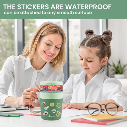 Bugucat Müslibecher to Go 500ml+150ml Salatbecher Joghurtbecher mit Löffel