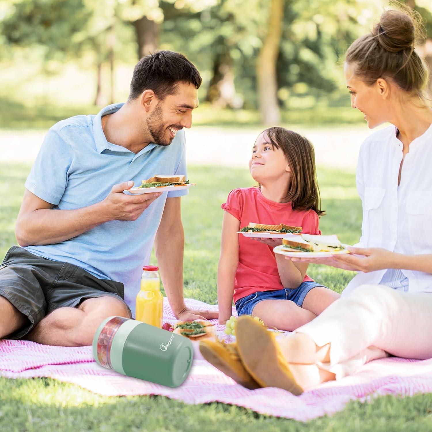 Müslibecher to Go 500ml+150ml Aufkleber Joghurtbecher