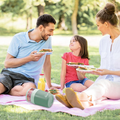 Müslibecher to Go 500ml+150ml Aufkleber Joghurtbecher