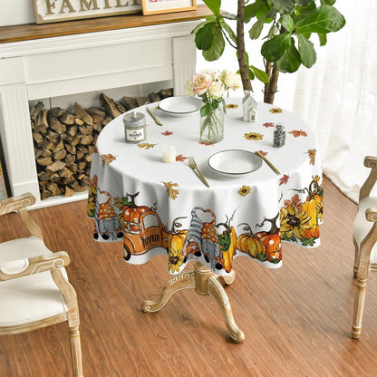 Artoid Herbst Tischdecke Rund 140 cm Gelb, Fleckschutz