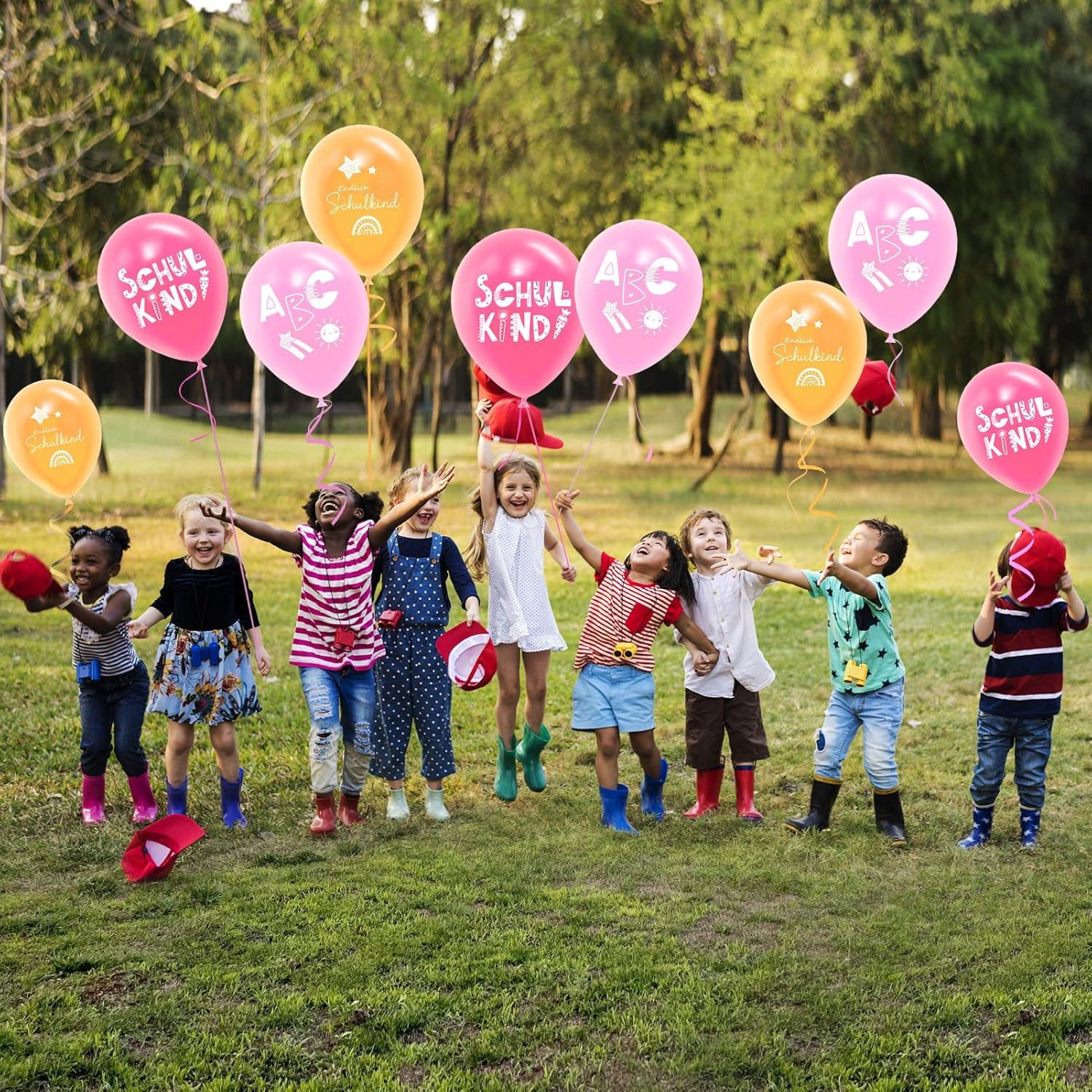 Einschulung Mädchen Deko Set Schulkind Zuckertüten Luftballon Konfetti