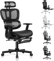 Ergonomischer Netz-Bürostuhl mit 3D-Armlehne und Kopfstütze
