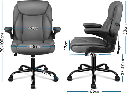 Ergonomischer Massage Bürostuhl mit Klapparmlehne, Gaming