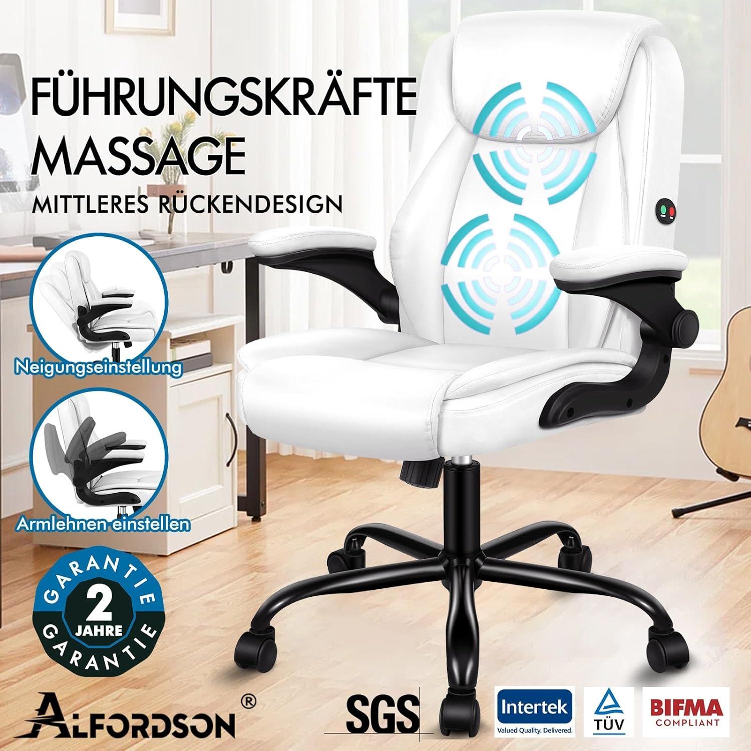 Ergonomischer Massage Bürostuhl mit klappbarer Armlehne und