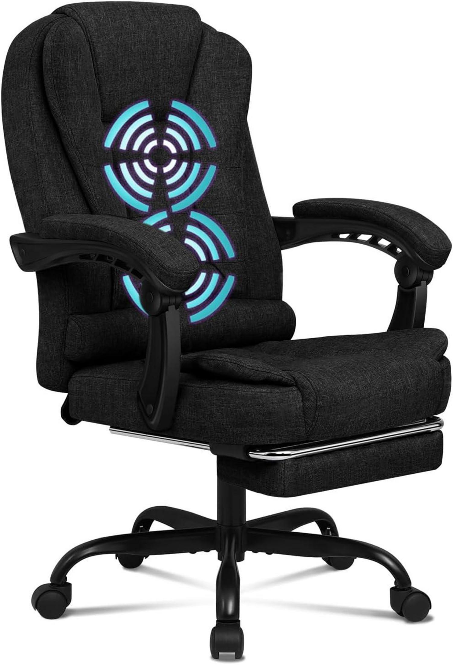 Ergonomischer Bürostuhl mit Lordosenstütze und Rollen