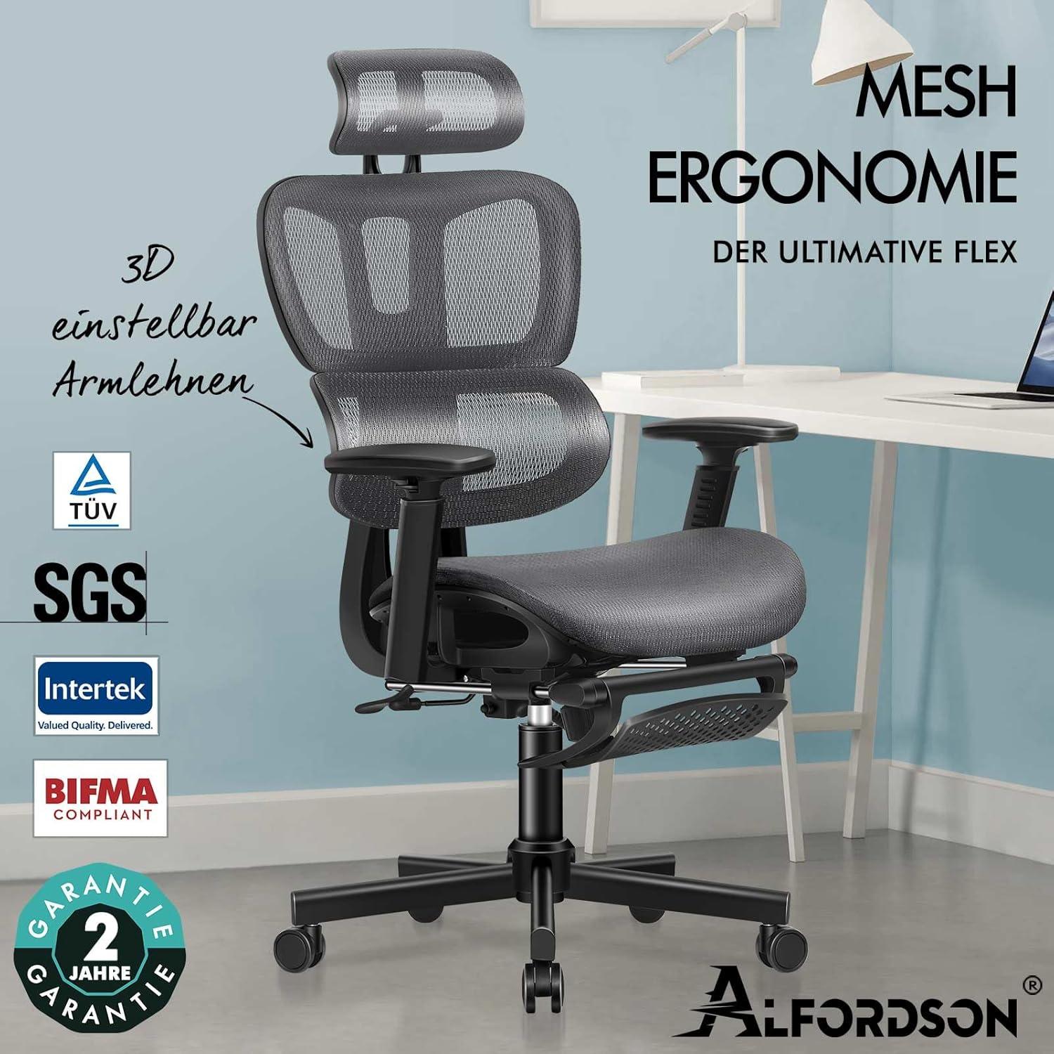Ergonomischer Netz-Bürostuhl mit 3D-Armlehne und