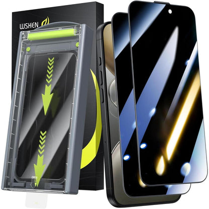 WSKEN 15 Pro Max Sichtschutz Panzer Glasfolie, Anti Spy, 9H