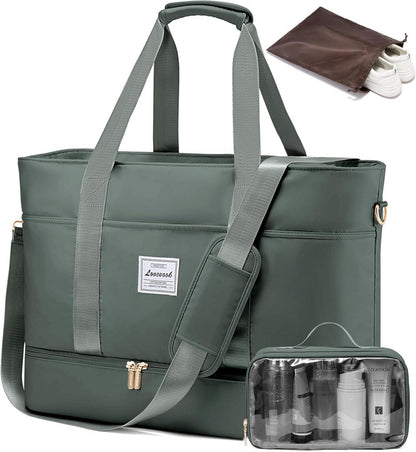 Weekender Reisetasche Damen mit Schuhfach und Kulturbeutel