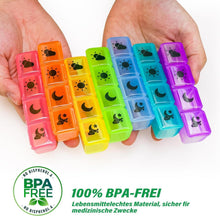 Yaklim Tablettenbox 7 Tage 4 Fächer BPA-frei für Senioren