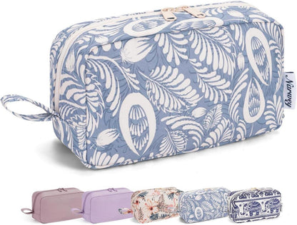 Kleine Kosmetiktasche für Unterwegs Multifunktional und Leicht Blaues