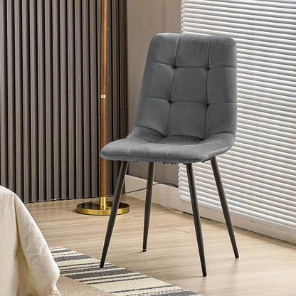 Esszimmerstühle 6er Set, Dunkelgrau, Gepolstert & Ergonomisch
