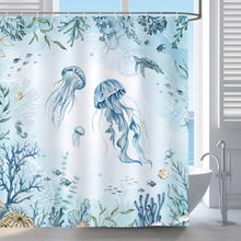 Duschvorhang Qualle Blau Ozean Meer Anti-Schimmel 180x180 cm