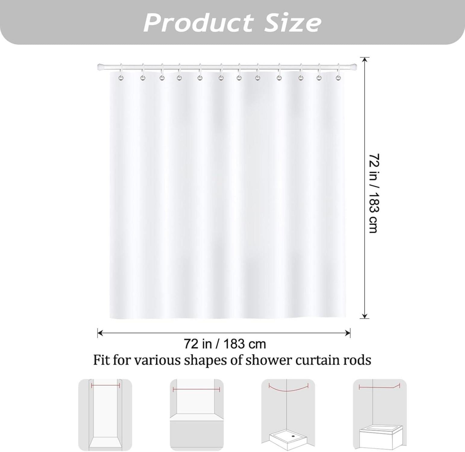 Duschvorhang Qualle Blau Ozean Meer Anti-Schimmel 180x180cm Polyester