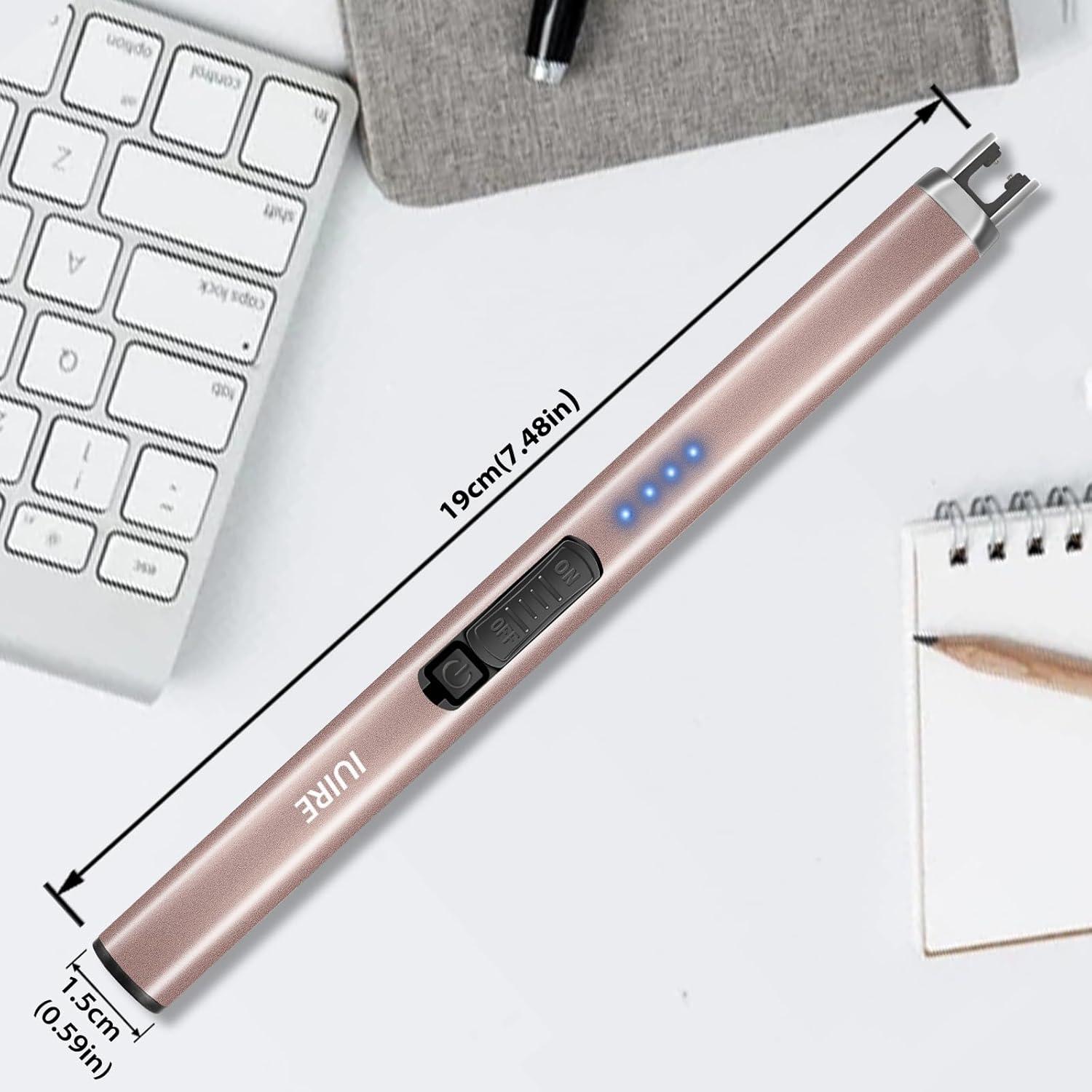 Wiederaufladbares Lichtbogenfeuerzeug USB Kerzenfeuerzeug RoseGold