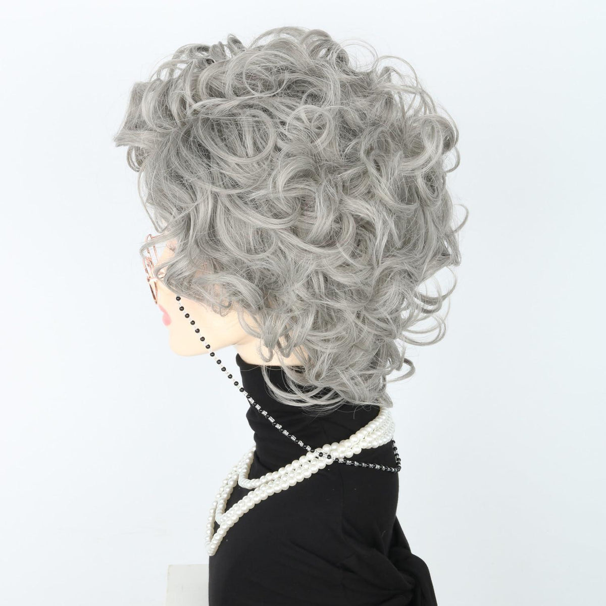Oma Perücken Set mit Accessoires – Halloween Kostüm Perücke Grau